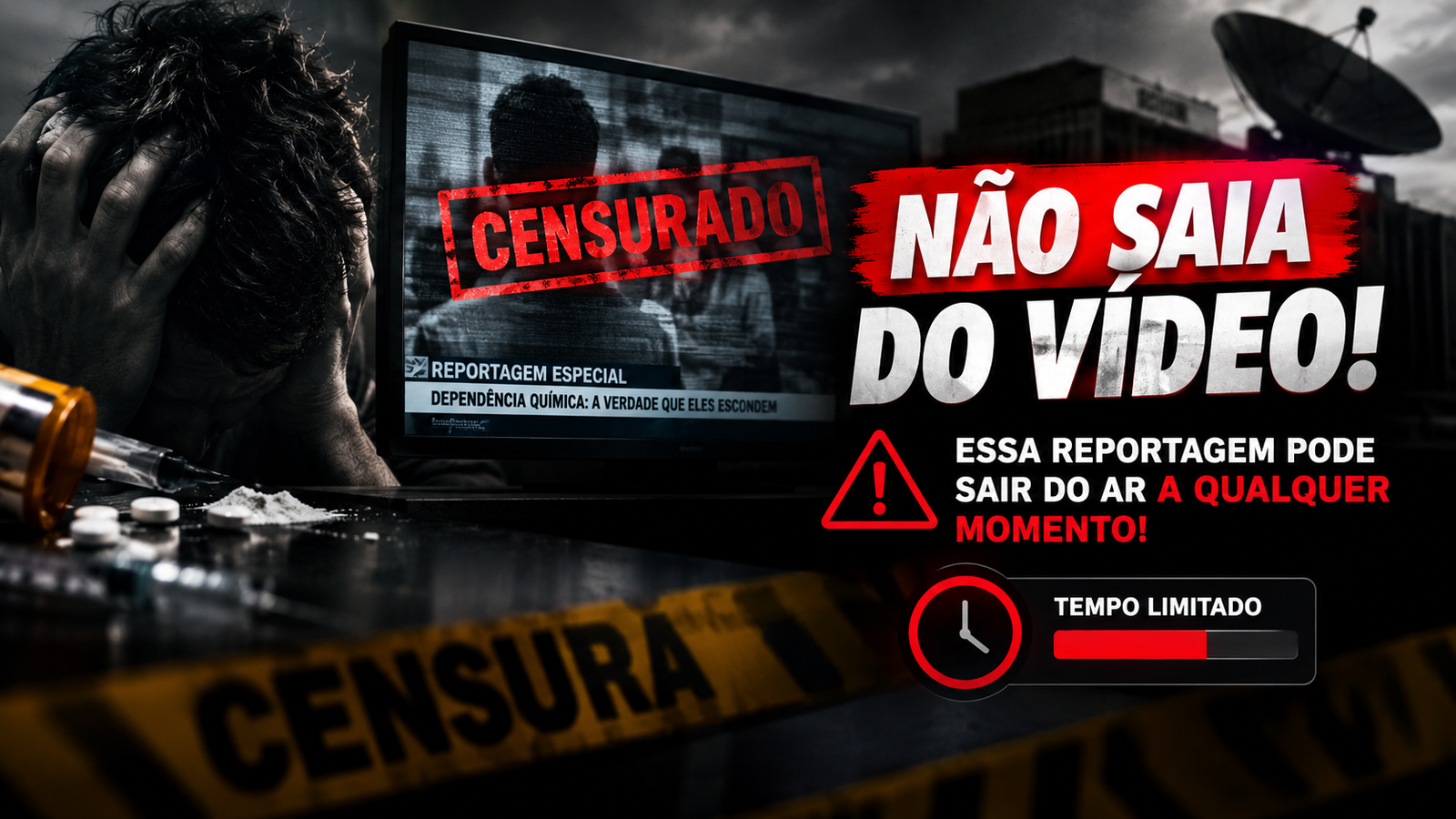 Aviso ao pausar o vídeo